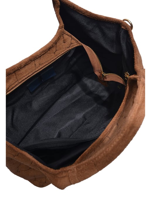 Anna Luchini Brown Rundleer Tas - Image 4