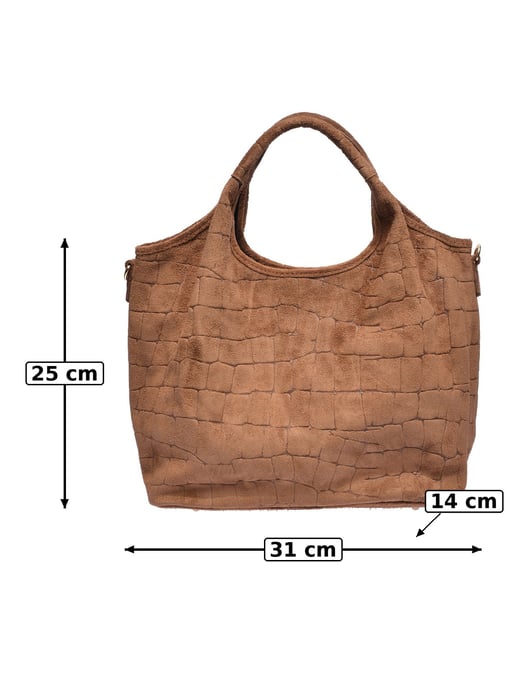 Anna Luchini Brown Rundleer Tas - Image 5