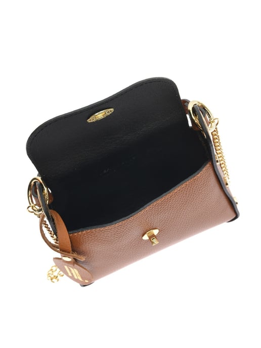 Anna Luchini Brown Rundleer Tas - Image 4