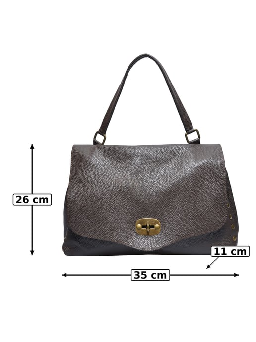Anna Luchini Bordeauxrood Rundleer Tas - Image 3