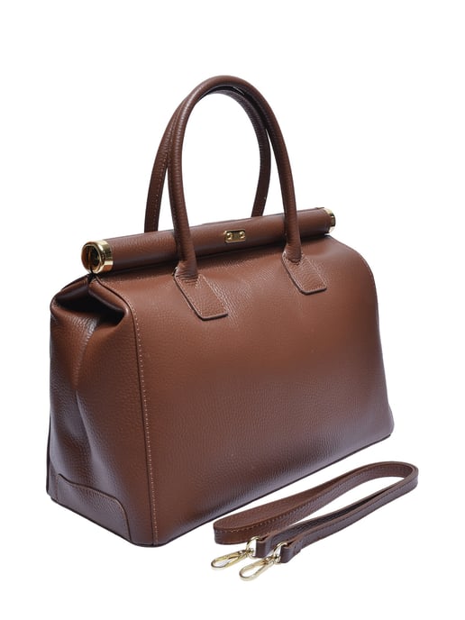Anna Luchini Bordeauxrood Rundleer Tas - Image 2