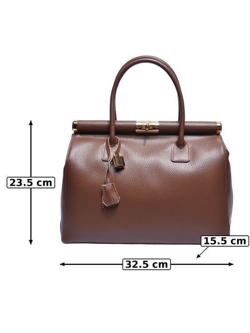 Anna Luchini Bordeauxrood Rundleer Tas - Image 5