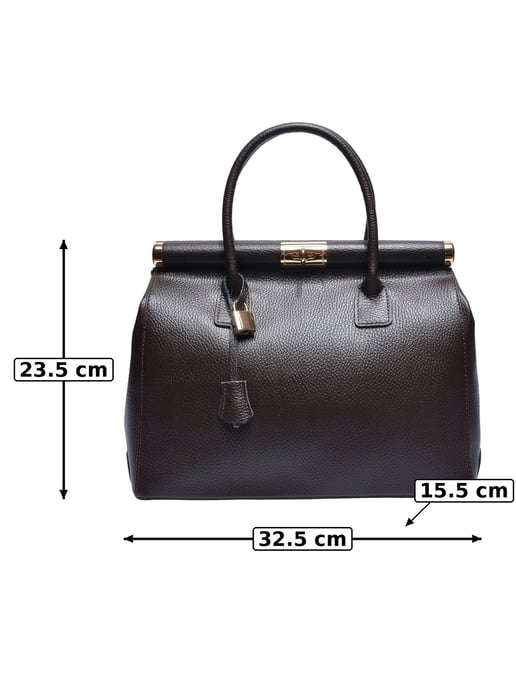 Anna Luchini Bordeauxrood Rundleer Tas - Image 4