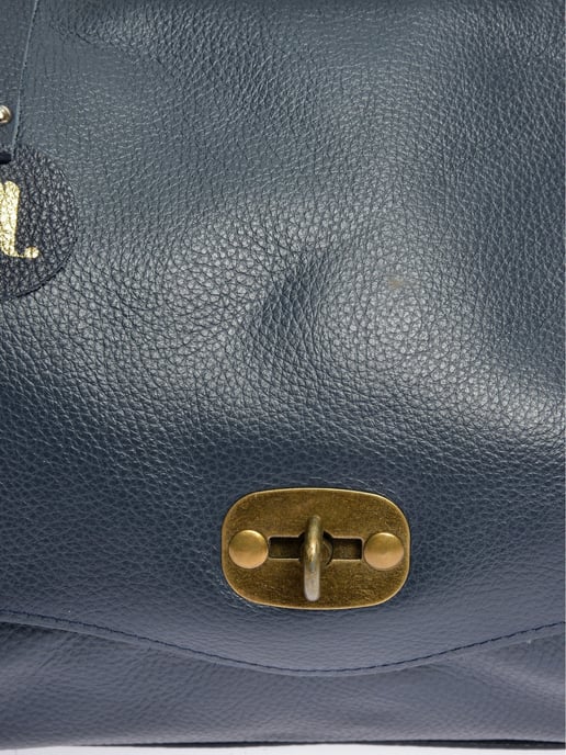 Anna Luchini Blauw Rundleer Tas - Image 3