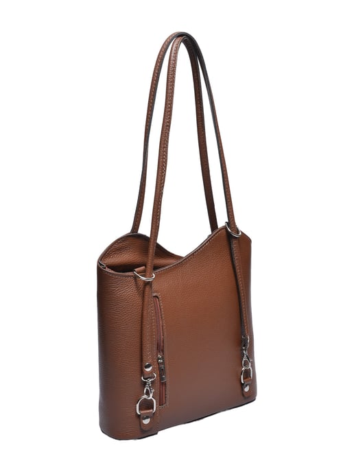 Anna Luchini Bordeauxrood Rundleer Tas - Image 2