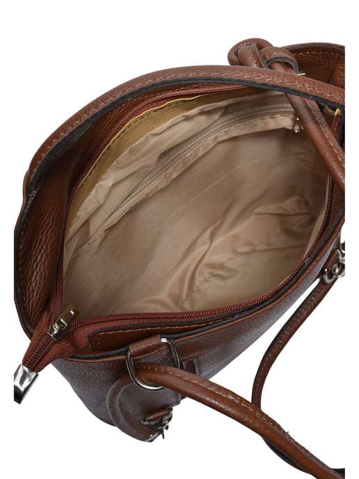 Anna Luchini Bordeauxrood Rundleer Tas - Image 4