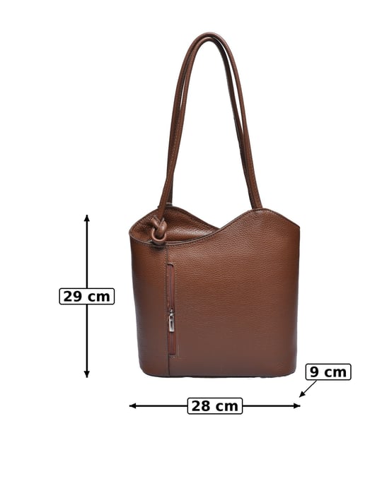 Anna Luchini Bordeauxrood Rundleer Tas - Image 5