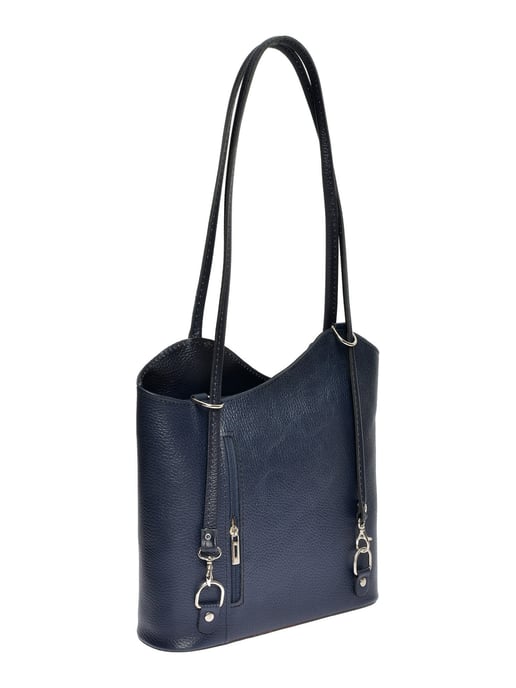 Anna Luchini Blauw Rundleer Tas - Image 2