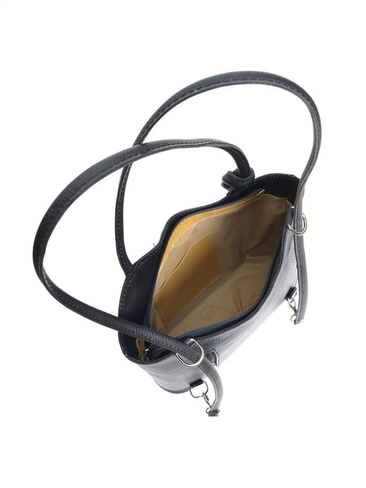 Anna Luchini Blauw Rundleer Tas - Image 4