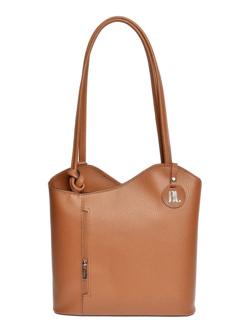 Anna Luchini Brown Rundleer Tas - Image 1