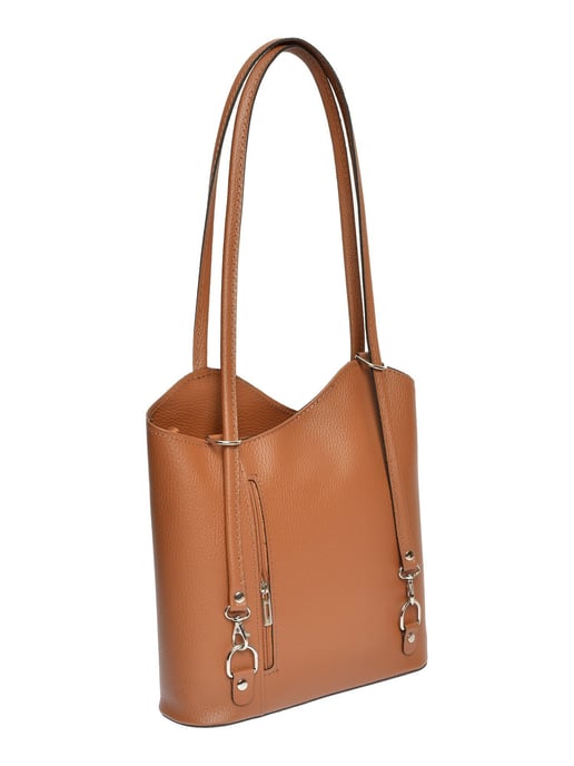 Anna Luchini Brown Rundleer Tas - Image 2