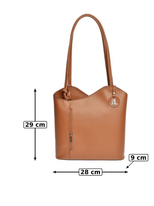 Anna Luchini Brown Rundleer Tas - Image 6