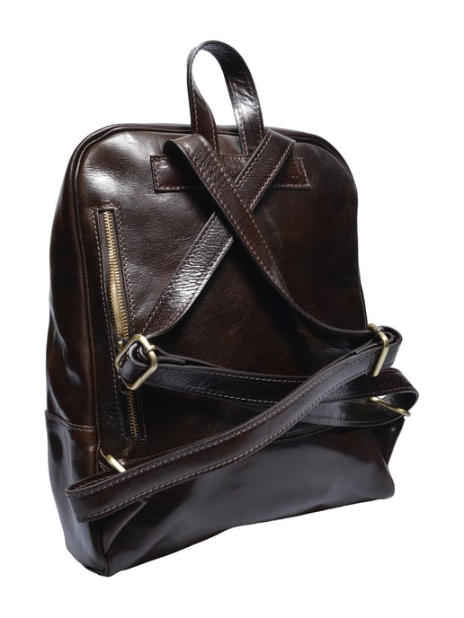 Anna Luchini Bordeauxrood Rundleer Tas - Image 2
