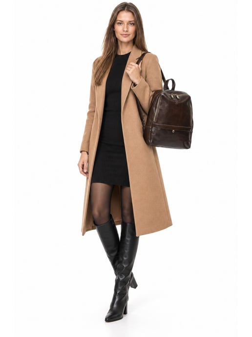 Anna Luchini Bordeauxrood Rundleer Tas - Image 4