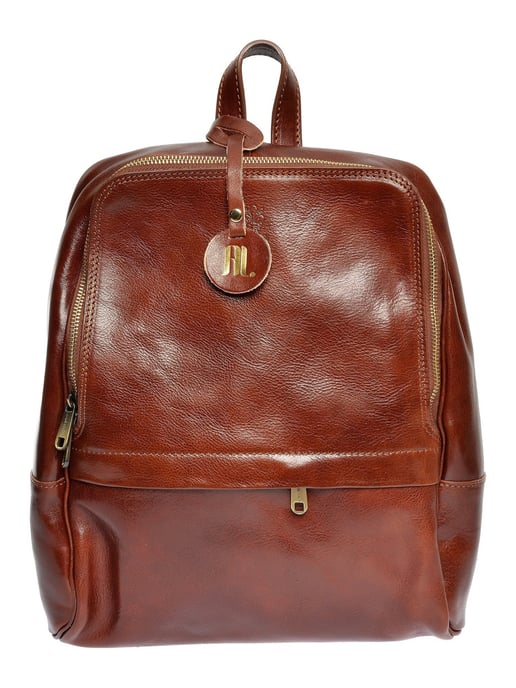 Anna Luchini Bordeauxrood Rundleer Tas - Image 1