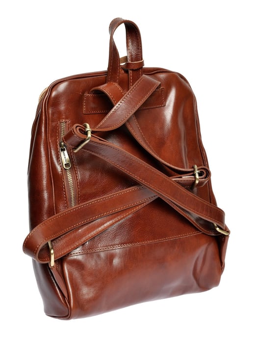 Anna Luchini Bordeauxrood Rundleer Tas - Image 2