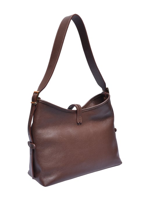 Anna Luchini Bordeauxrood Rundleer Tas - Image 2