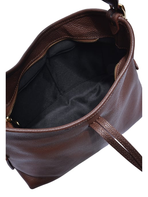 Anna Luchini Bordeauxrood Rundleer Tas - Image 4
