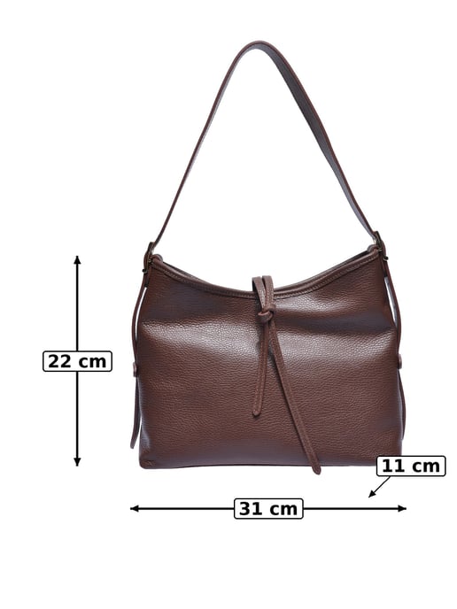 Anna Luchini Bordeauxrood Rundleer Tas - Image 5