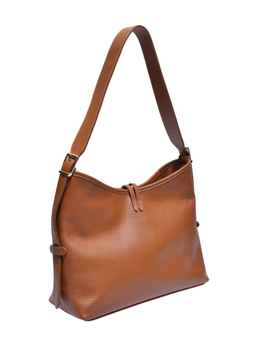 Anna Luchini Brown Rundleer Tas - Image 2