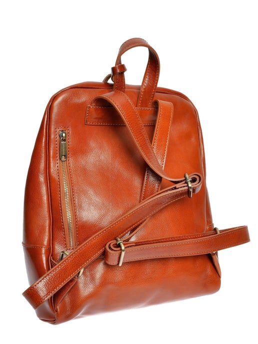 Anna Luchini Brown Rundleer Tas - Image 2