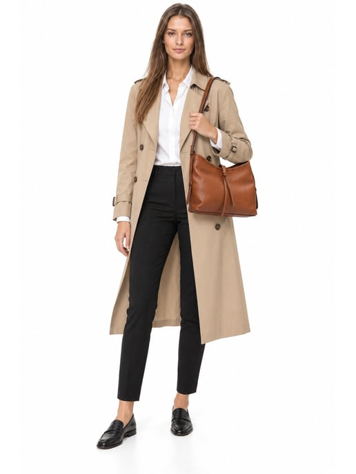 Anna Luchini Brown Rundleer Tas - Image 6