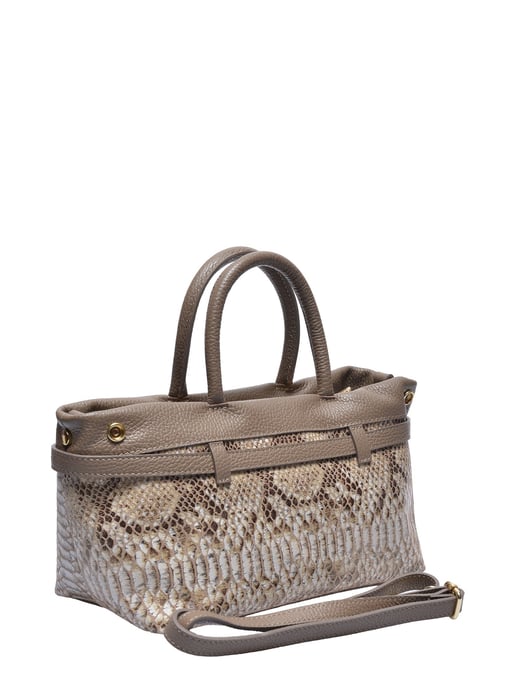 Isabella Rhea Beige Rundleer Tas - Image 2