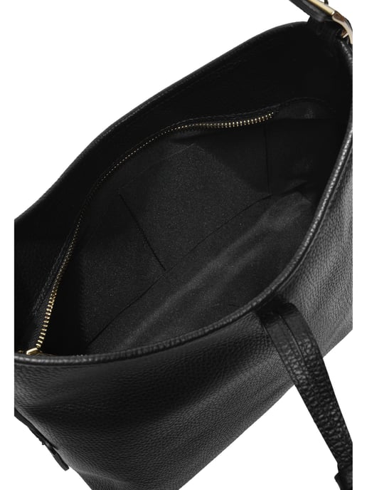 Anna Luchini Zwart Rundleer Tas - Image 4