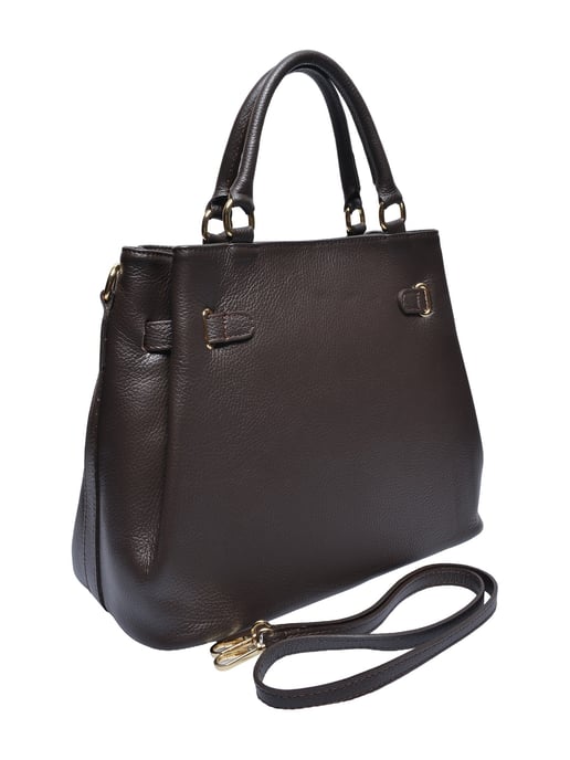 Anna Luchini Bordeauxrood Rundleer Tas - Image 2