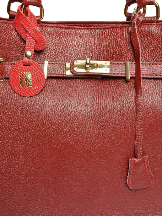 Anna Luchini Rood & VINO Rundleer Tas - Image 3