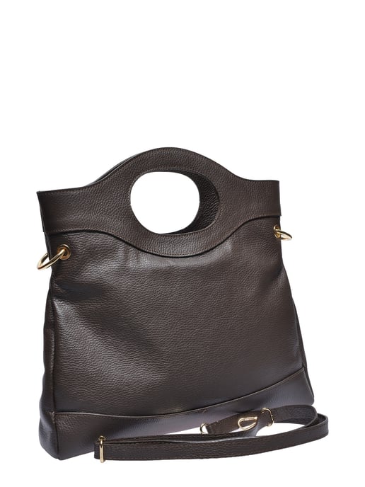 Anna Luchini Bordeauxrood Rundleer Tas - Image 2