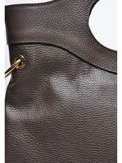 Anna Luchini Bordeauxrood Rundleer Tas - Image 3