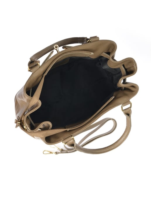 Anna Luchini Beige Rundleer Tas - Image 4