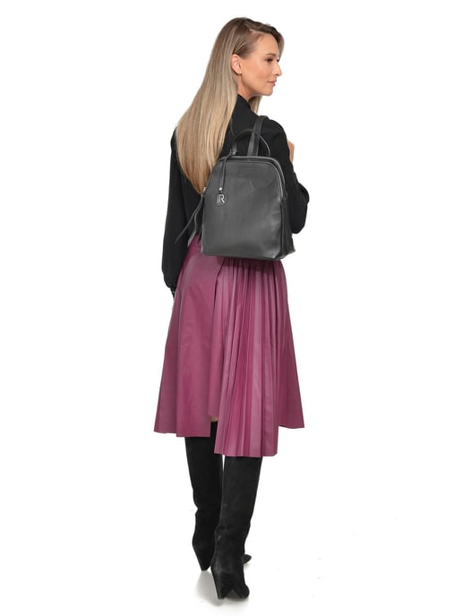 Isabella Rhea Zwart Rundleer Tas - Image 5