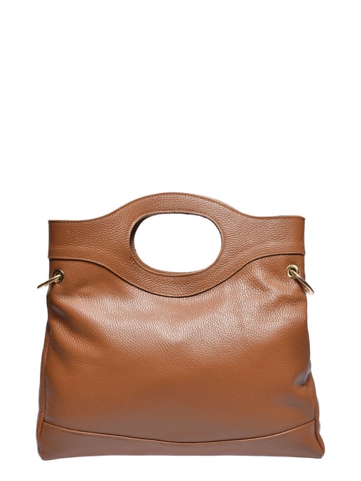 Anna Luchini Brown Rundleer Tas - Image 1