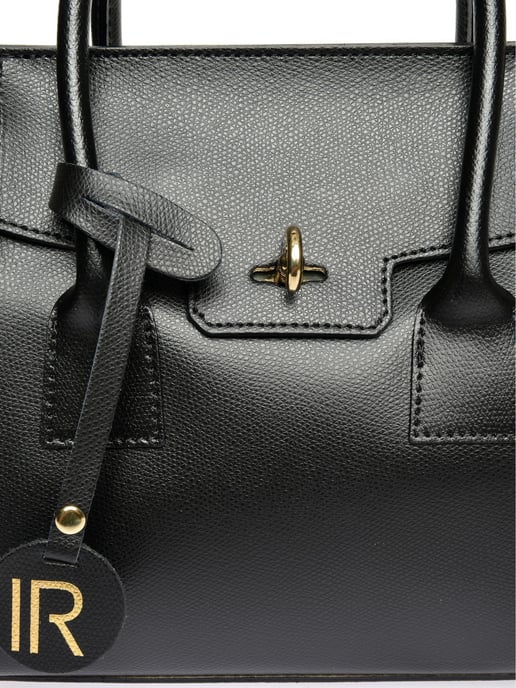 Isabella Rhea Zwart Rundleer Tas - Image 3