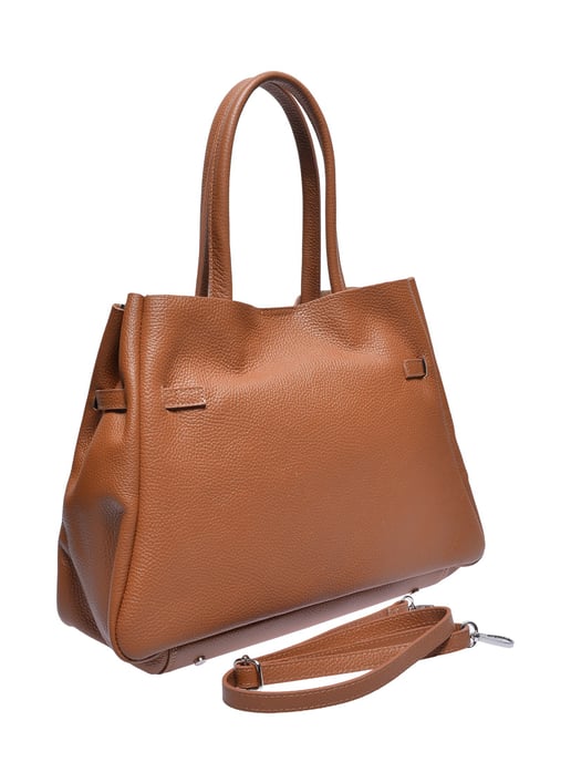 Anna Luchini Brown Rundleer Tas - Image 2
