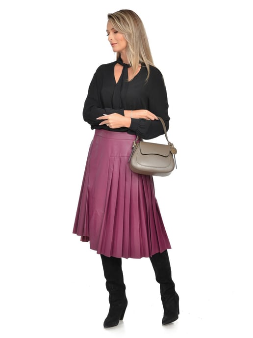 Isabella Rhea Beige Rundleer Tas - Image 5