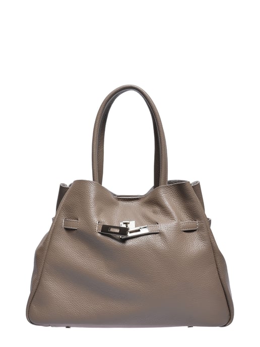 Anna Luchini Beige Rundleer Tas - Image 1