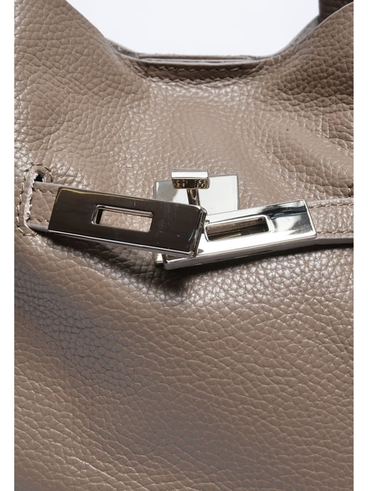 Anna Luchini Beige Rundleer Tas - Image 3