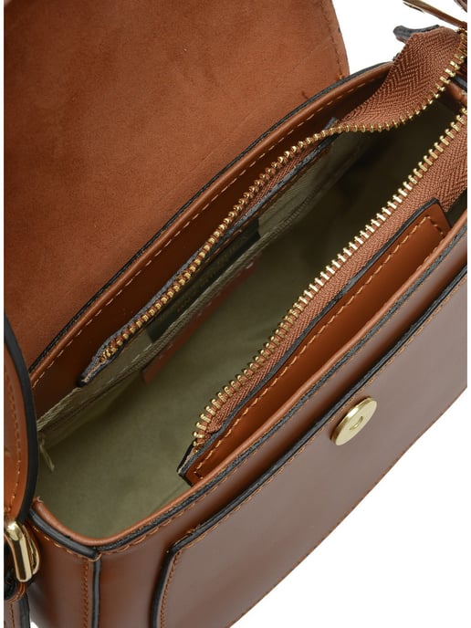 Isabella Rhea Brown Rundleer Tas - Image 4