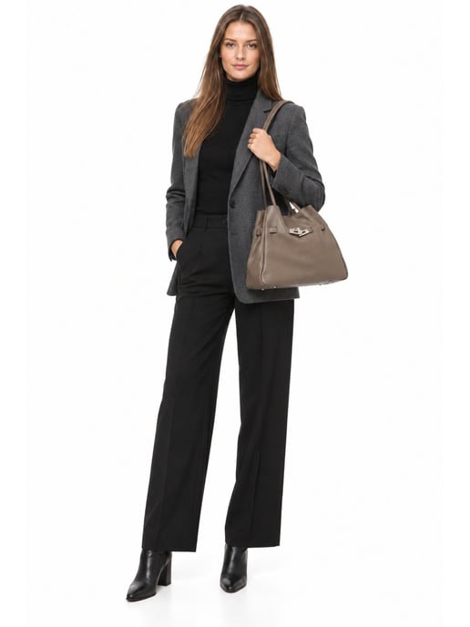 Anna Luchini Beige Rundleer Tas - Image 6