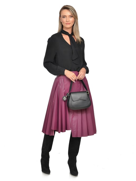 Isabella Rhea Zwart Rundleer Tas - Image 5
