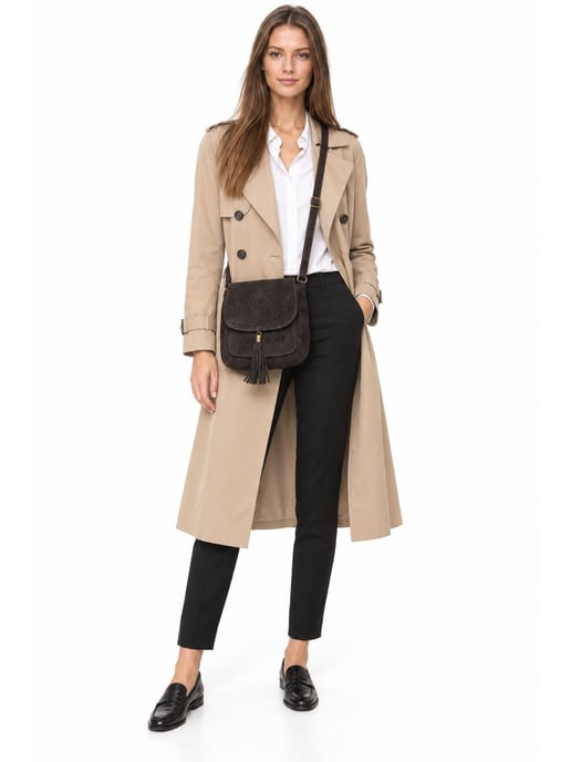 Anna Luchini Bordeauxrood Rundleer Tas - Image 6