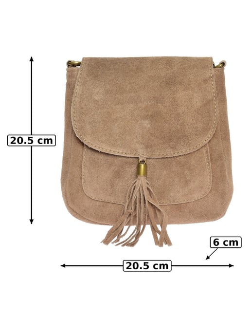 Anna Luchini Beige Rundleer Tas - Image 6