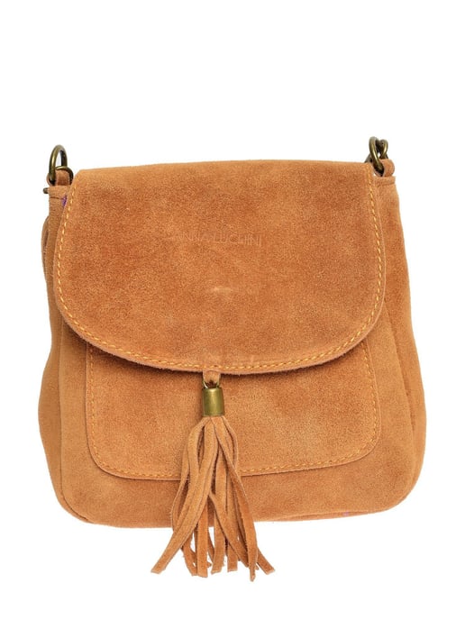 Anna Luchini Brown Rundleer Tas - Image 1