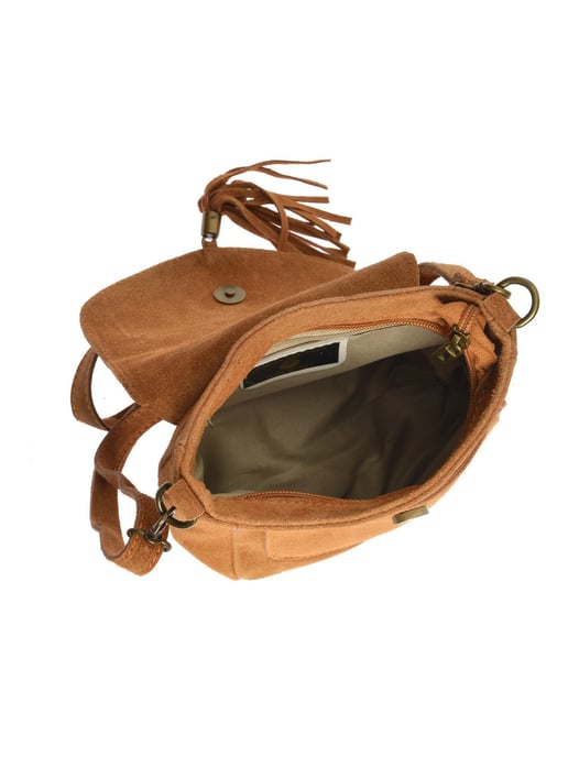 Anna Luchini Brown Rundleer Tas - Image 3