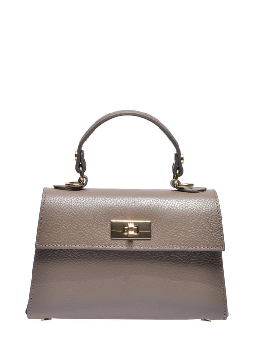 Isabella Rhea Beige Rundleer Tas - Image 1