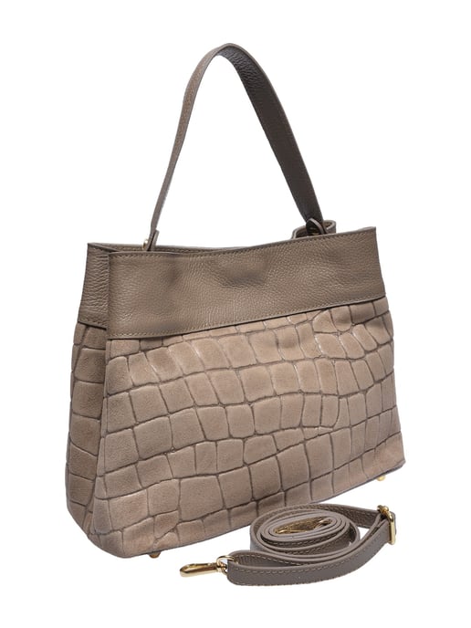 Anna Luchini Beige Rundleer Tas - Image 2