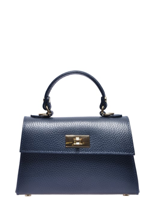 Isabella Rhea Blauw Rundleer Tas - Image 1